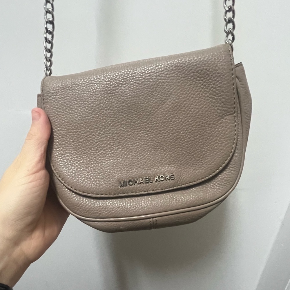 Michael Kors neutral cross body bag